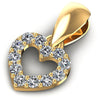 Embellished Round Diamonds 0.15CT Heart Pendant