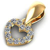 Exquisite Round Diamonds 0.10CT Heart Pendant