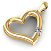 Round Diamonds 0.10CT Heart Pendant in 14KT Rose Gold