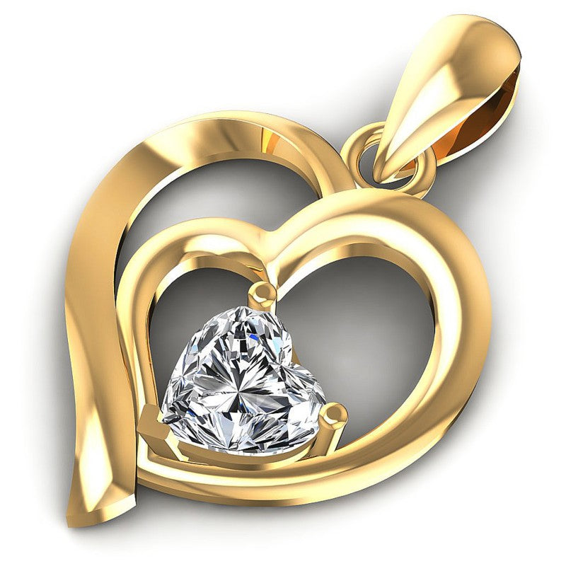 Elegant Heart Diamonds 0.55CT Heart Pendant