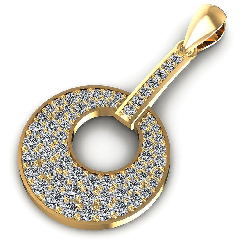 Round Diamonds 0.85CT Fashion Pendant in 14KT Rose Gold