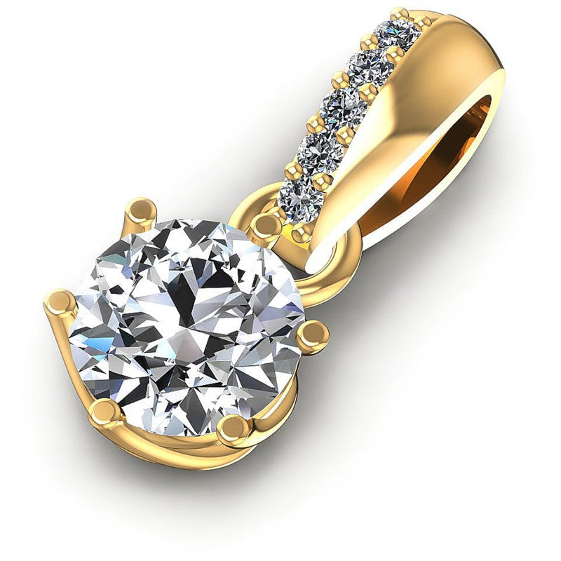 Round Diamonds 0.65CT Fashion Pendant in 14KT Rose Gold