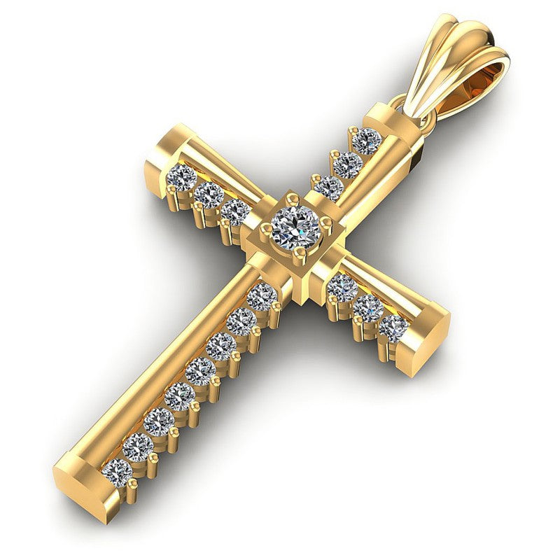 Round Diamonds 0.35CT Religious Pendant in 14KT Rose Gold