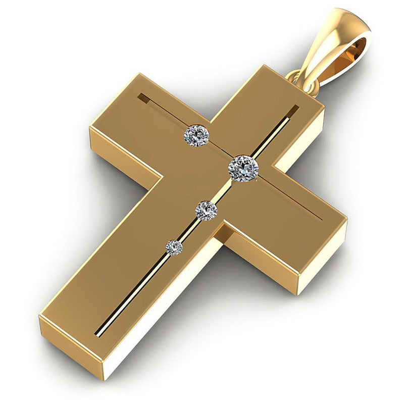Round Diamonds 0.20CT Religious Pendant in 14KT Rose Gold