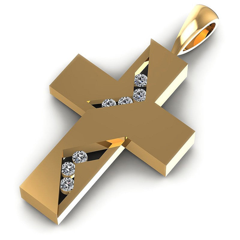 Round Diamonds 0.10CT Religious Pendant in 14KT Rose Gold