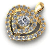 Round Diamonds 1.60CT Heart Pendant in 14KT Rose Gold