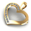 Round Diamonds 0.25CT Heart Pendant in 14KT Rose Gold