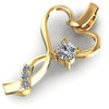 Elegant Round Diamonds 0.35CT Heart Pendant