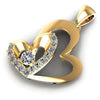 Exceptional Round Diamonds 0.45CT Heart Pendant