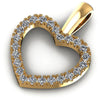 Round Diamonds 0.15CT Heart Pendant in 14KT Rose Gold