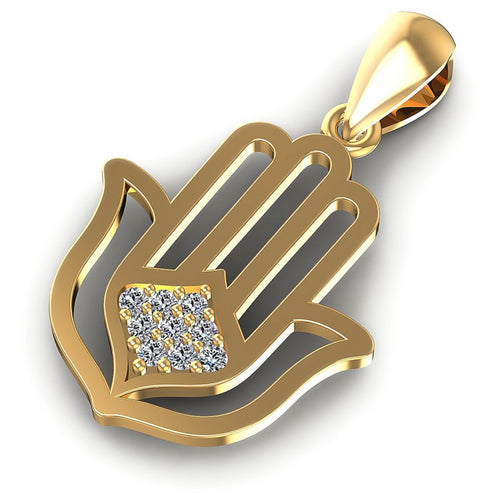 Round Cut Diamonds Fashion Pendant in 14KT Rose Gold
