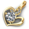 Round Diamonds 0.55CT Heart Pendant in 14KT Rose Gold