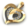 Beautiful Round Diamonds 0.65CT Heart Pendant