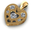 Original Round Diamonds 0.50CT Heart Pendant
