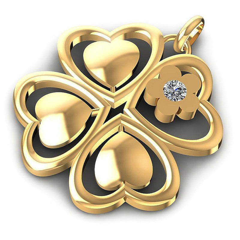Spectacular Round Diamonds 0.05CT Heart Pendant
