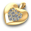 Incredible Round Diamonds 0.45CT Heart Pendant