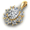 Elegant Princess and Round and Oval Diamonds 2.10CT Fashion Pendant