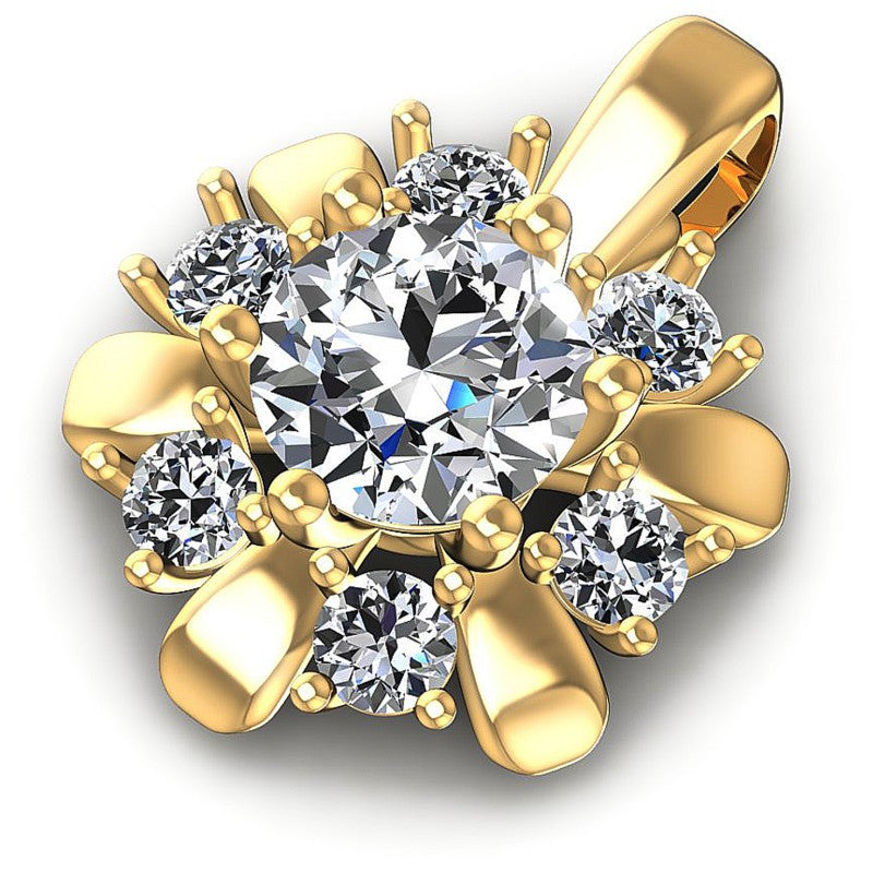 Embellished Round Diamonds 1.15CT Fashion Pendant