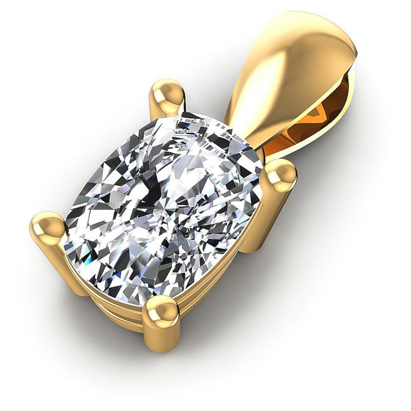 Cushion Diamonds 0.35CT Solitaire Pendant in 14KT Rose Gold