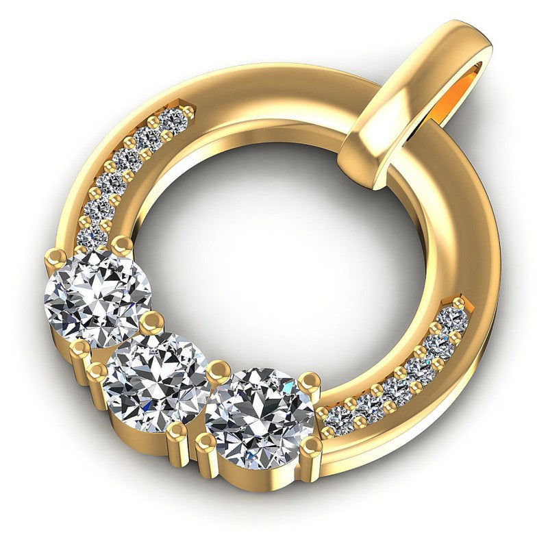 Round Diamonds 1.00CT Fashion Pendant in 14KT Rose Gold