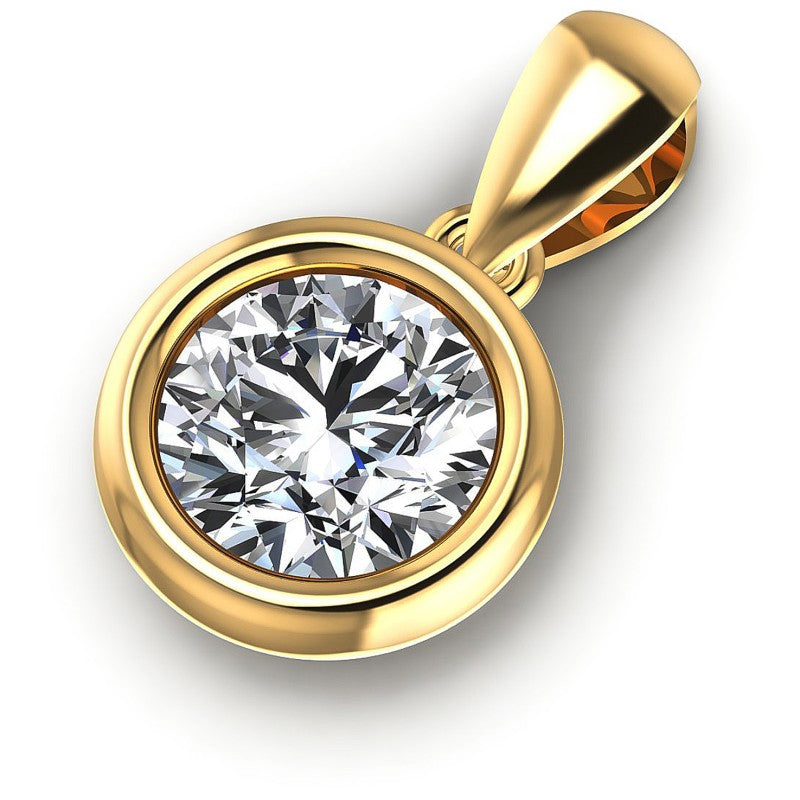 Round Diamonds 0.35CT Solitaire Pendant in 14KT Rose Gold