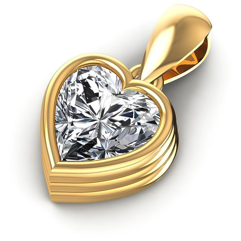 Heart Diamonds 0.35CT Solitaire Pendant in 14KT Rose Gold