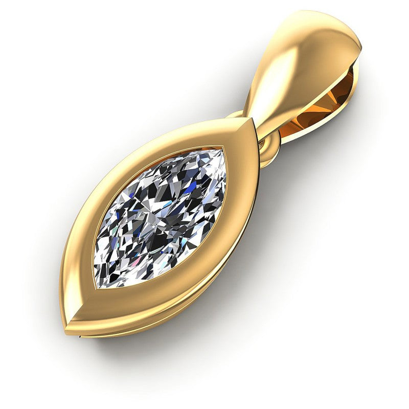 Marquise Diamonds 0.35CT Solitaire Pendant in 14KT Rose Gold