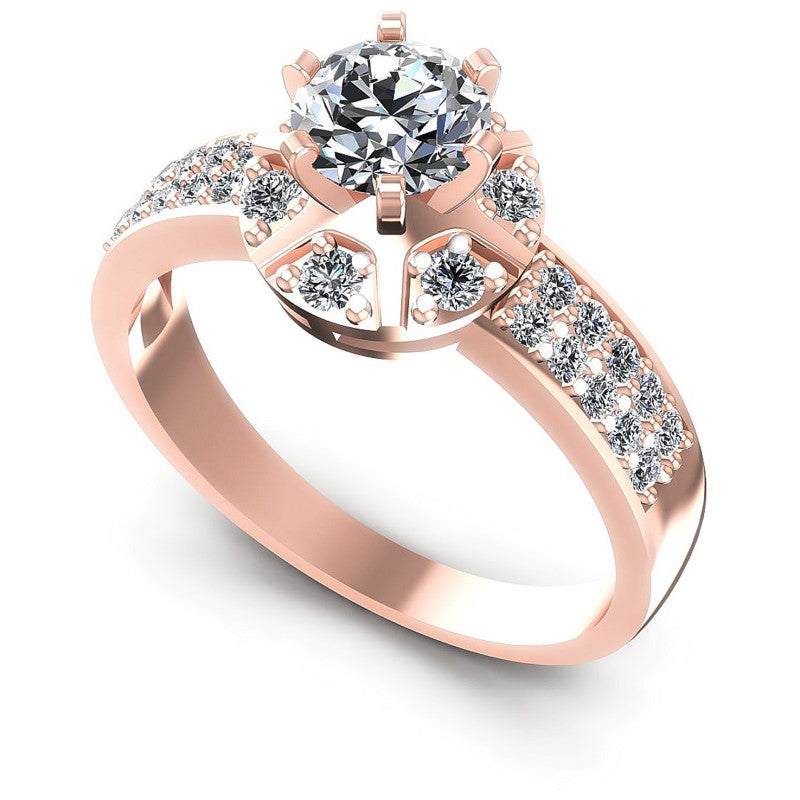 Round Diamonds 0.70CT Engagement Ring in 18KT White Gold