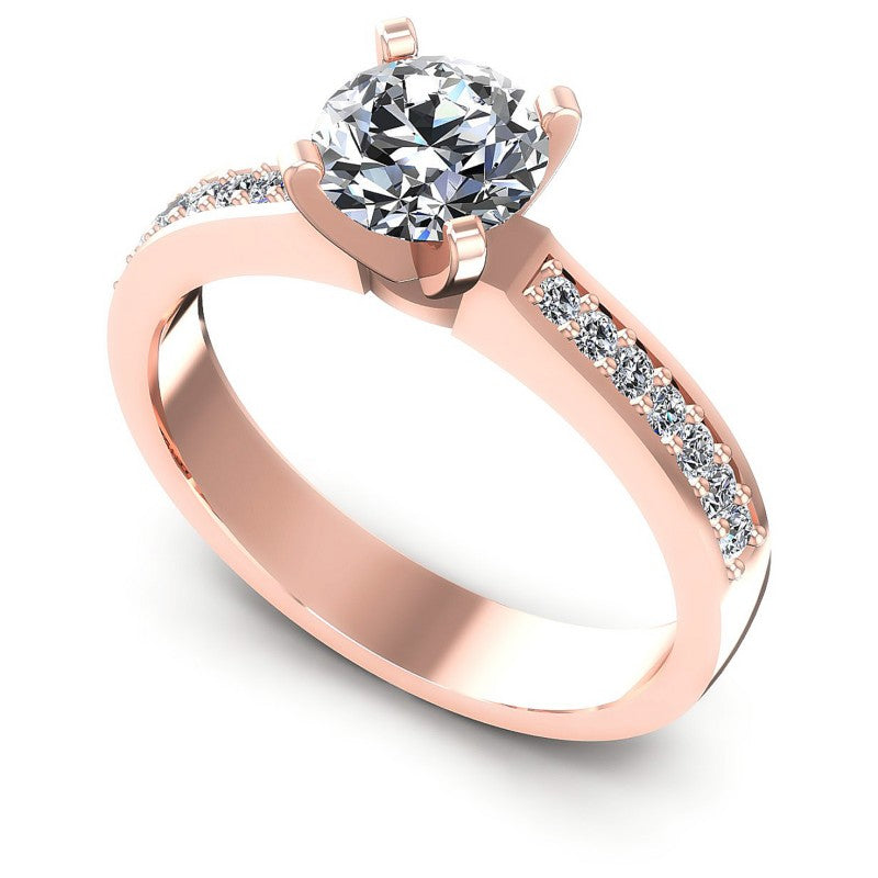 Round Diamonds 0.60CT Engagement Ring in 18KT White Gold