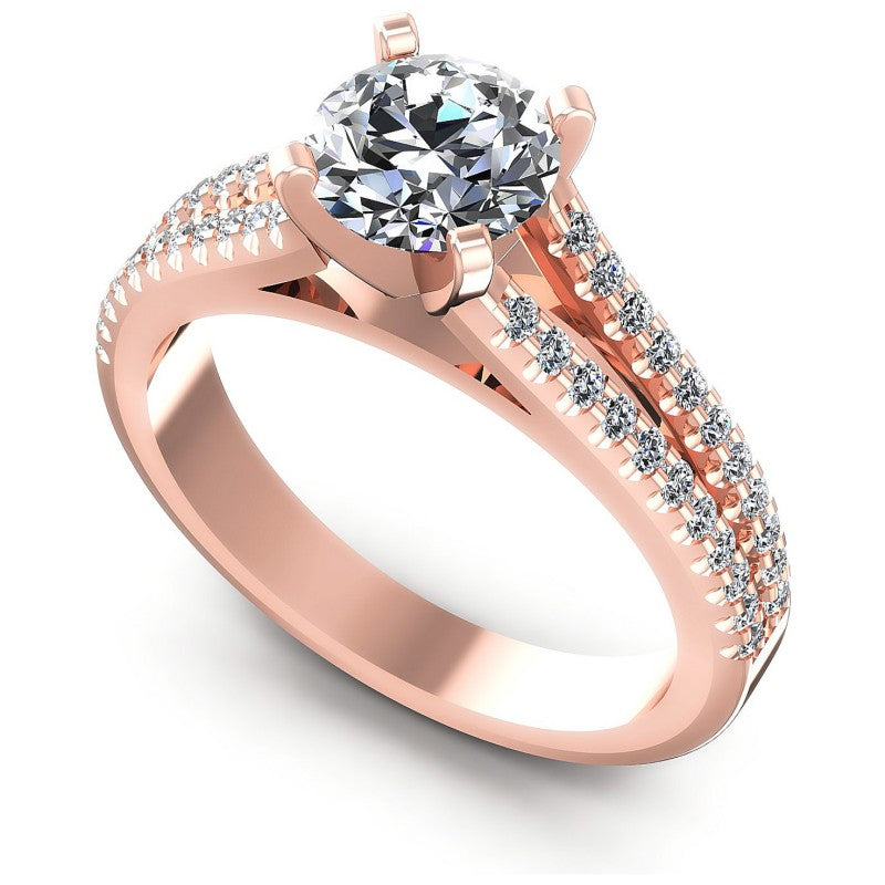 Round Diamonds 0.75CT Engagement Ring in 18KT White Gold