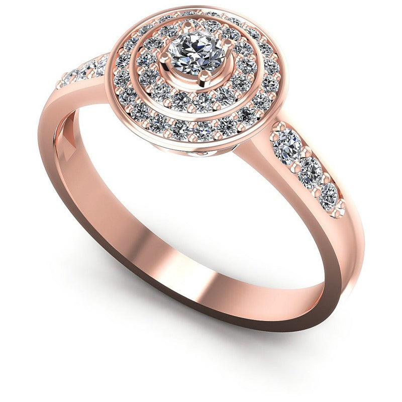 Round Diamonds 0.55CT Halo Ring in 18KT White Gold