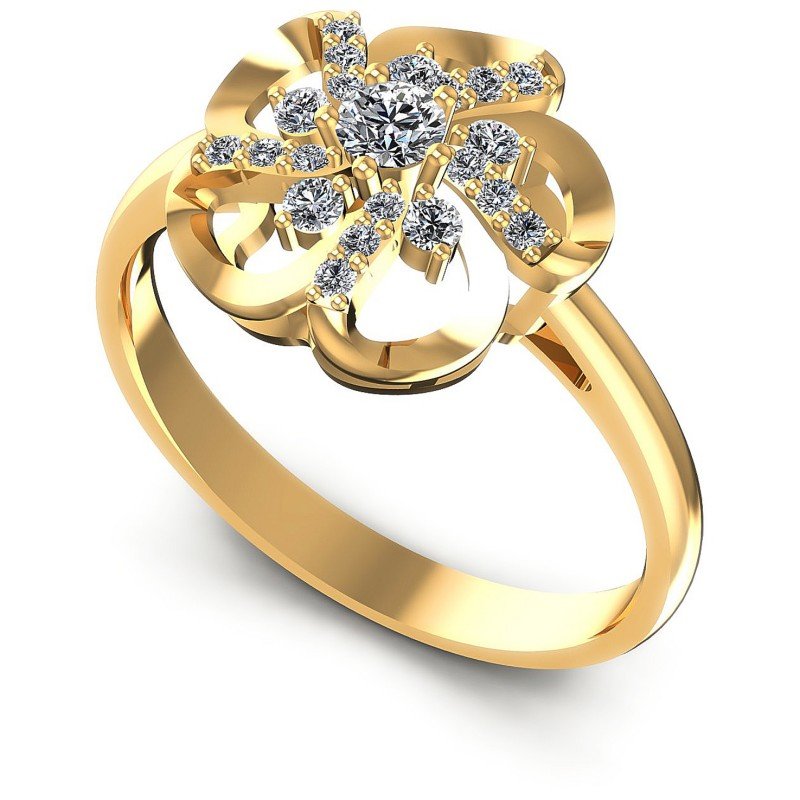 Round Diamonds 0.30CT Fashion Ring in 14KT White Gold