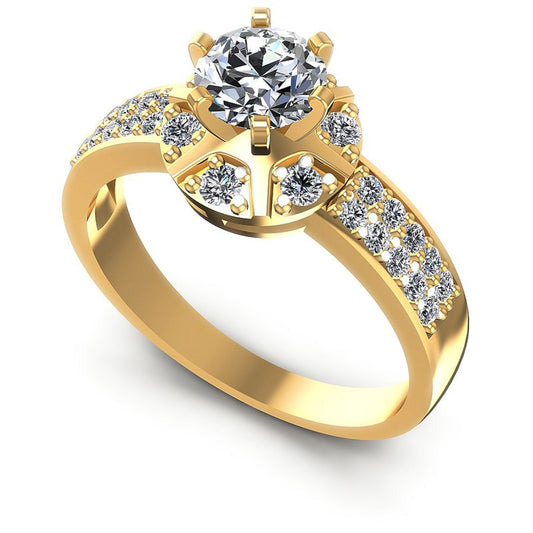 Round Diamonds 0.70CT Engagement Ring in 14KT White Gold