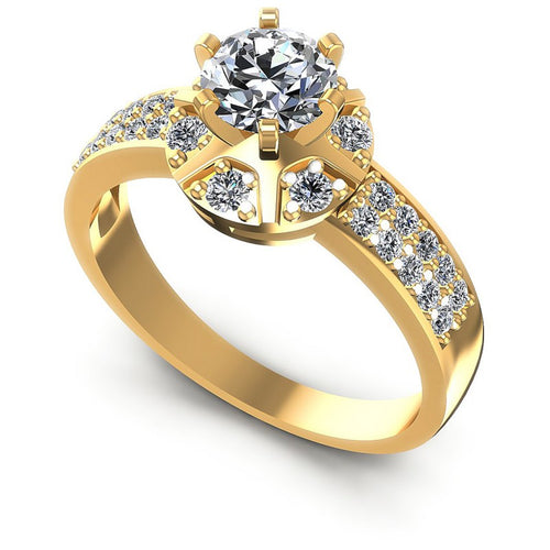 Round Diamonds 0.70CT Engagement Ring in 14KT White Gold