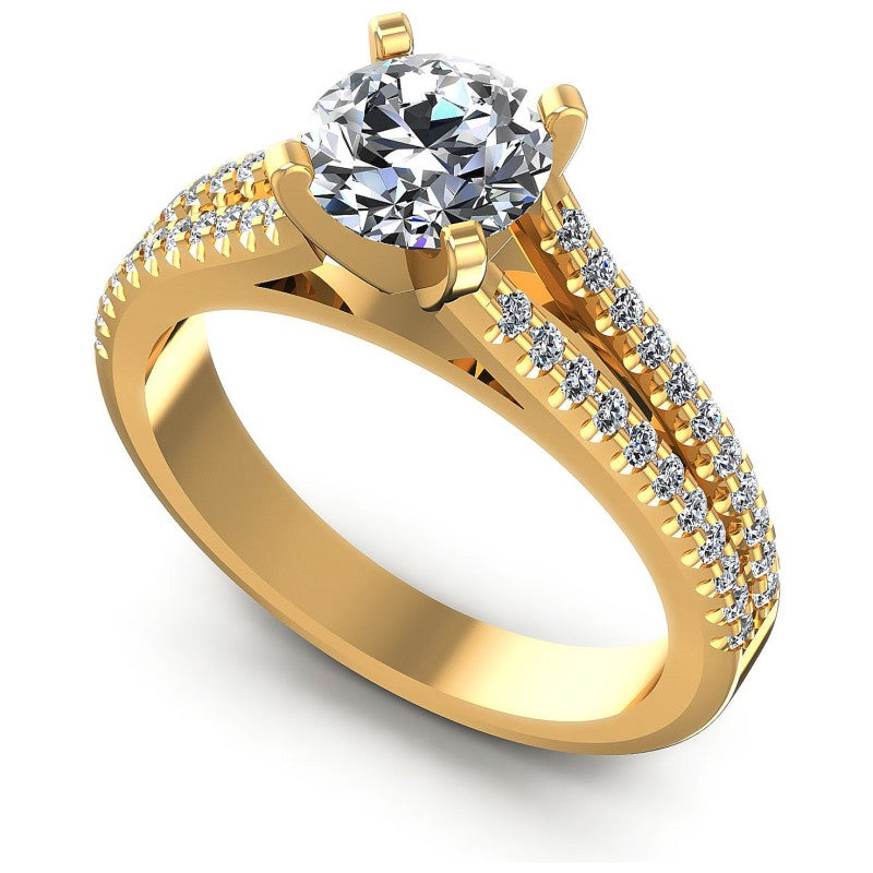 Round Diamonds 0.75CT Engagement Ring in 14KT White Gold