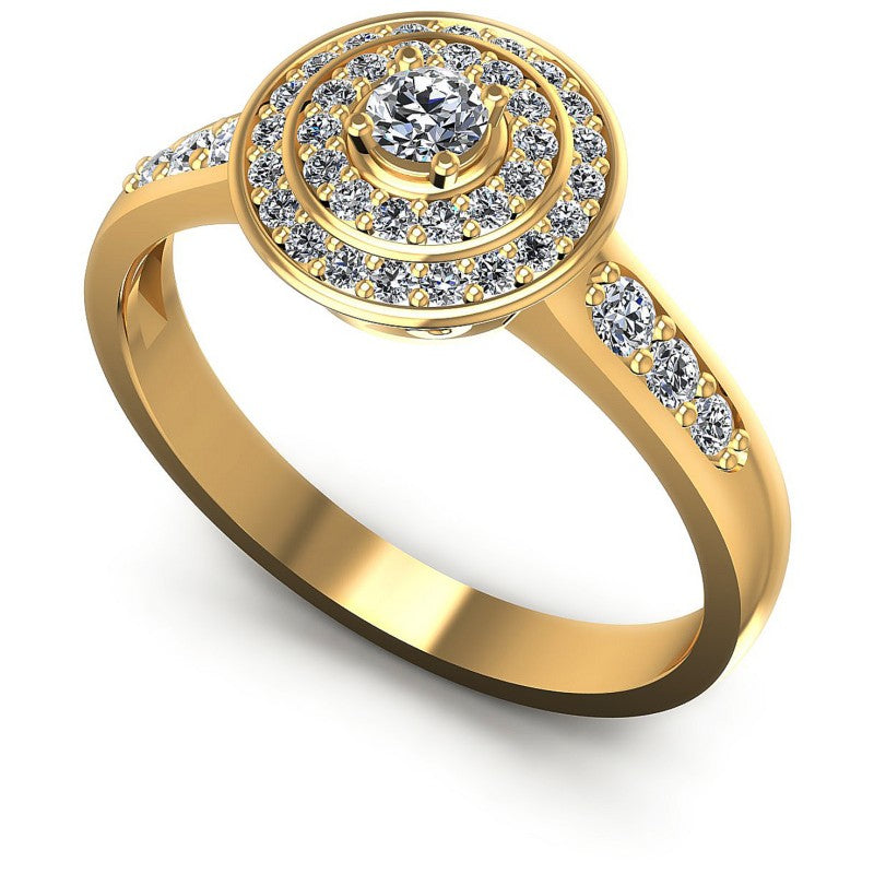 Round Diamonds 0.55CT Halo Ring in 14KT White Gold