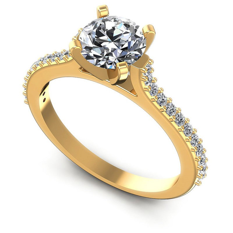 Round Diamonds 0.55CT Engagement Ring in 14KT White Gold