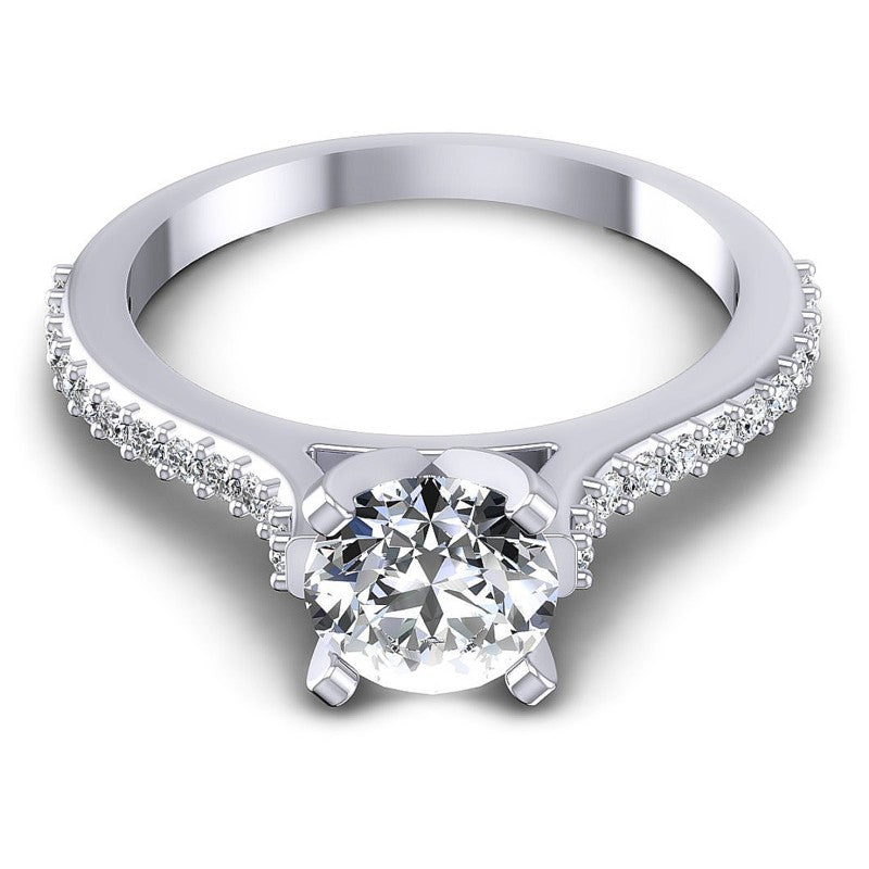 Round Diamonds 0.55CT Engagement Ring in 14KT Yellow Gold