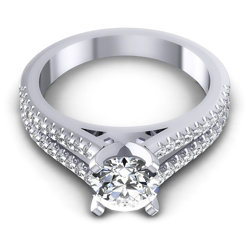 Round Diamonds 0.75CT Engagement Ring in 14KT Yellow Gold