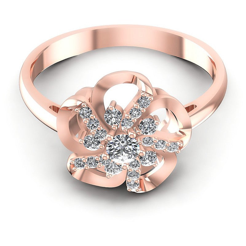 Round Diamonds 0.30CT Fashion Ring in 18KT Yellow Gold