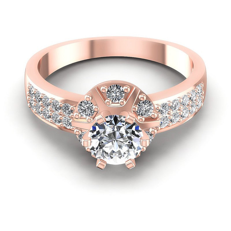 Round Diamonds 0.70CT Engagement Ring in 18KT Yellow Gold