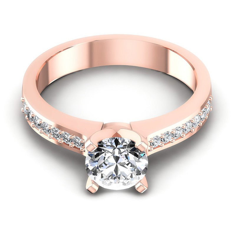 Round Diamonds 0.60CT Engagement Ring in 18KT Yellow Gold