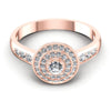Round Diamonds 0.55CT Halo Ring in 18KT Yellow Gold