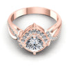 Round Diamonds 0.70CT Halo Ring in 18KT Yellow Gold