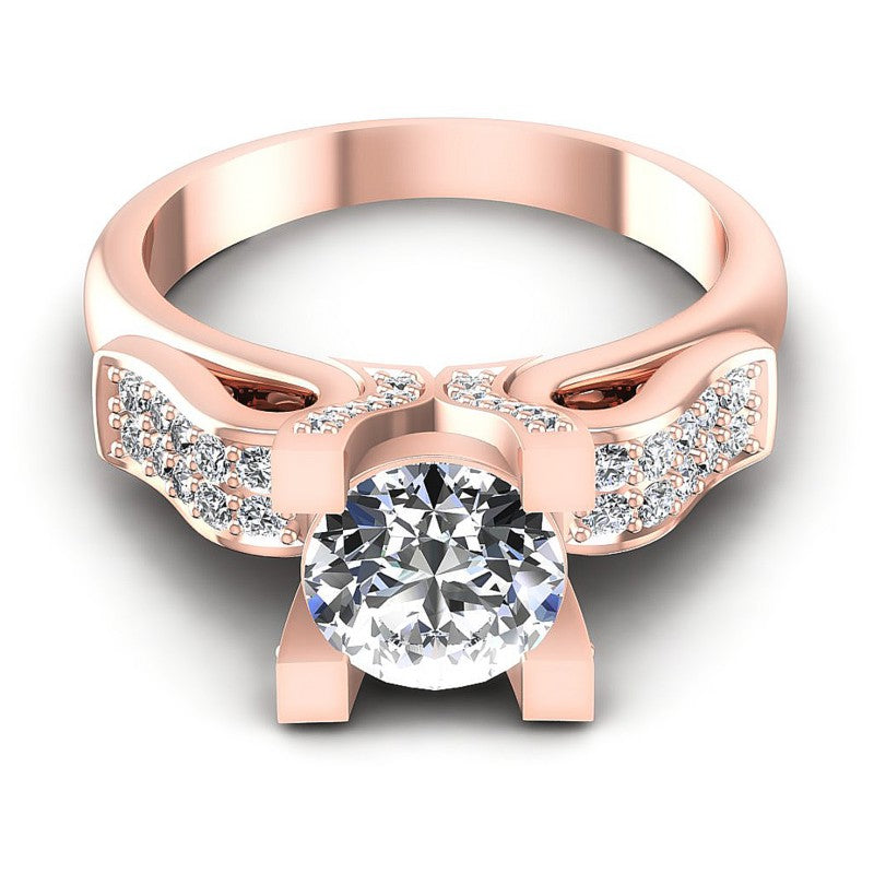 Round Diamonds 0.85CT Engagement Ring in 18KT Yellow Gold