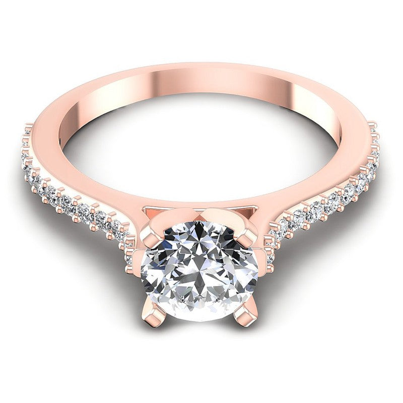 Round Diamonds 0.55CT Engagement Ring in 18KT Yellow Gold