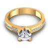 Round Diamonds 0.60CT Engagement Ring in 14KT Yellow Gold