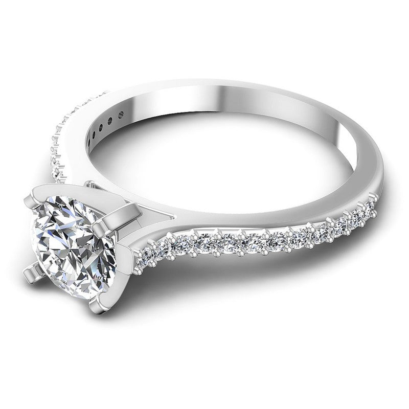 Round Diamonds 0.55CT Engagement Ring in 14KT Rose Gold