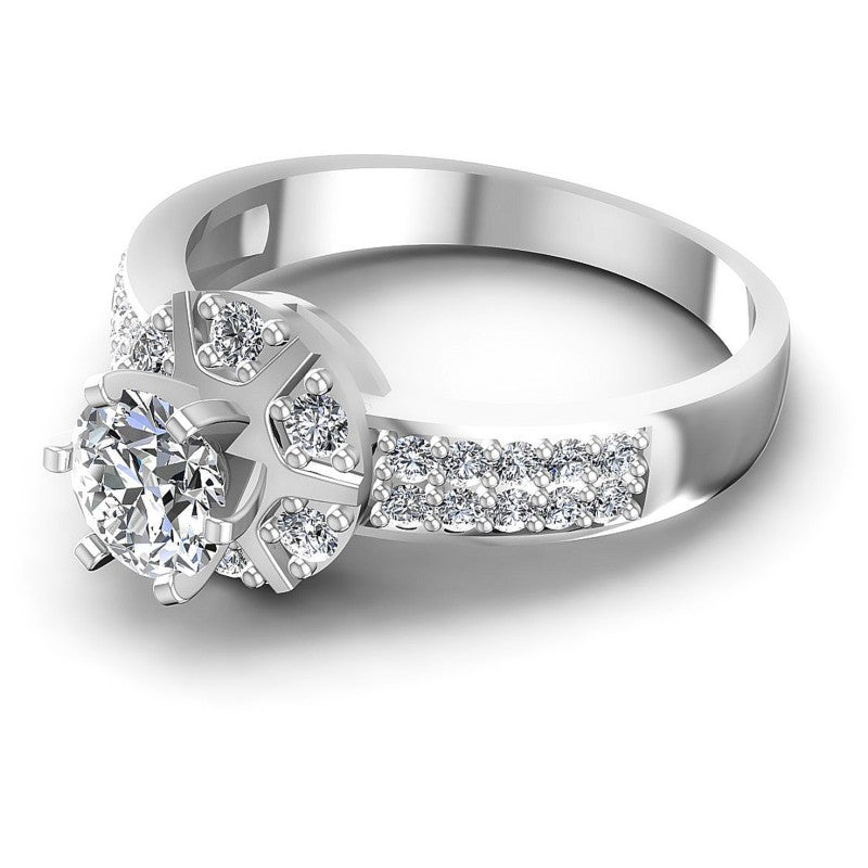Round Diamonds 0.70CT Engagement Ring in 14KT Rose Gold