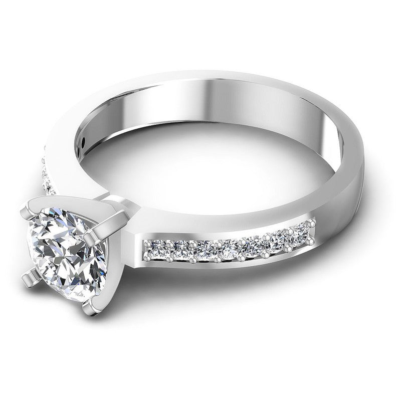 Round Diamonds 0.60CT Engagement Ring in 14KT Rose Gold